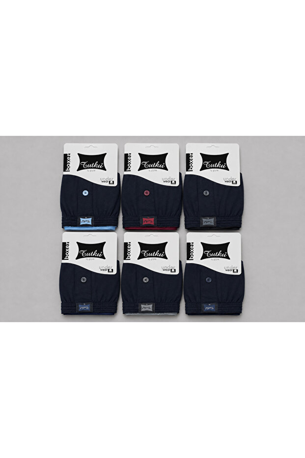 Men's Combed Cotton Plain Boxer 6 Piece Set