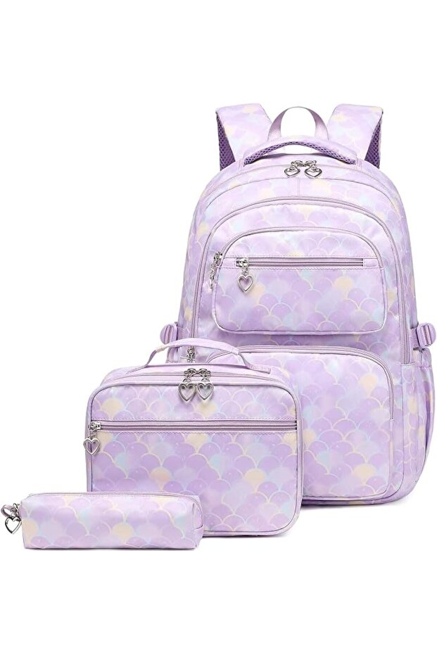 حقيبة ظهر ميليند للأطفال، مجموعة حقائب ظهر مكونة من 3 قطع، حقيبة ظهر مدرسية خفيفة الوزن، حقيبة ظهر مدرسية للأطفال