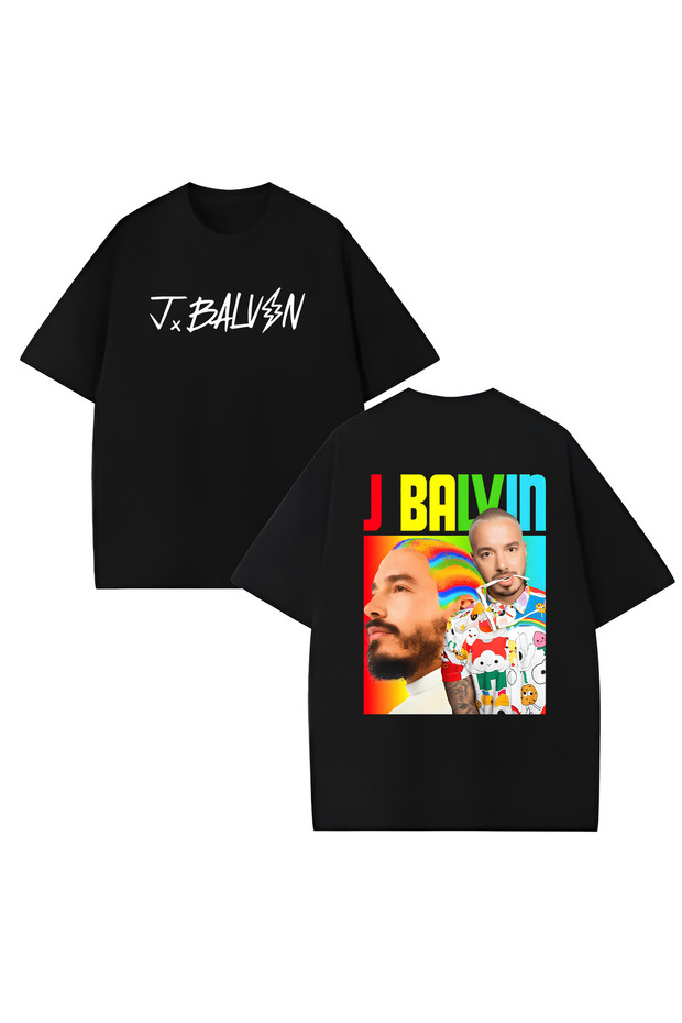 J Balwin Printed Unisex Oversize Cut 100% Cotton Crew Neck T-Shirt