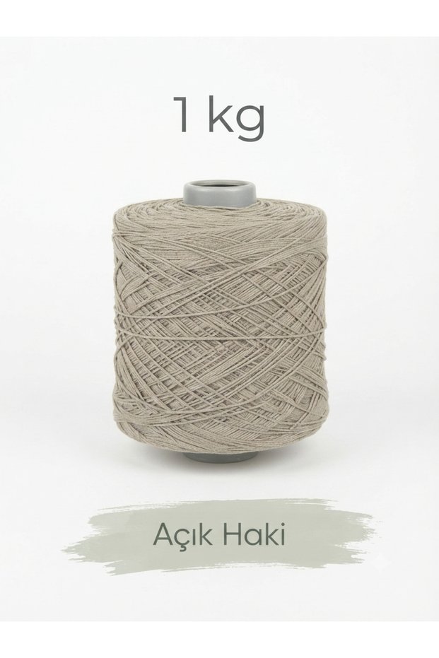 1 kg 2 mm Premium Fine Chain Cotton, Macrame Cord Light Khaki Color
