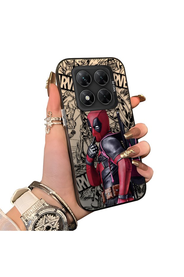 Poco X7 Compatible Spiderman Patterned Silicone Edge Hard Back Case Couple Phone Case