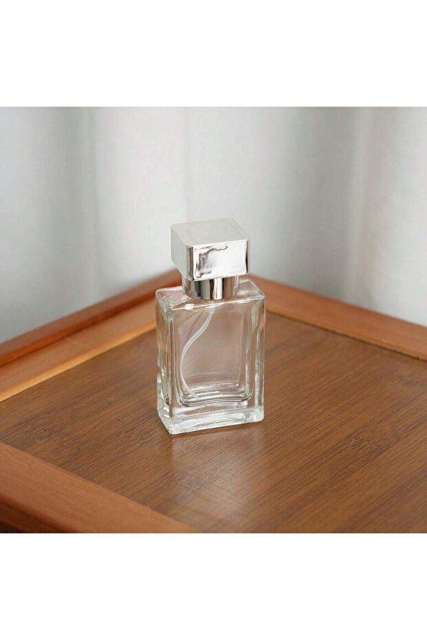 Glass 50ml Transparent Silver 1pc Glass Refillable Perfume Bottle, 30ml/50ml Fine Mist Perfume Atomi