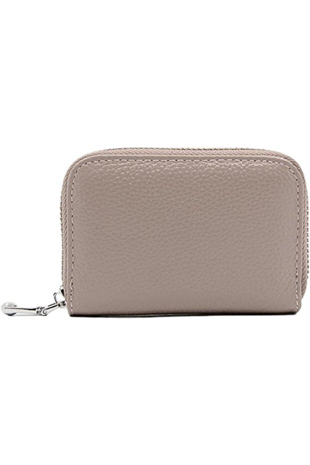 Card holder 11x7.5x2.5cm RFID zipper mini leather wallet.