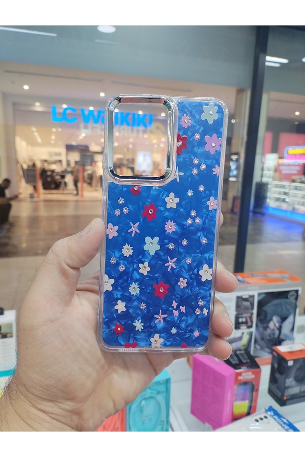 Xiaomi Redmi Note 12 Pro 5g Compatible Daisy Shine Stone Flower Pattern Shiny Case