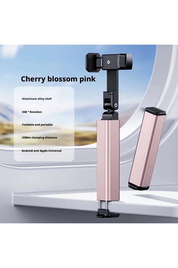 Pink Airplane Mobile Phone Holder Travel Portable Phone Mount Flight Seat Desk Selfie Holding 360° R