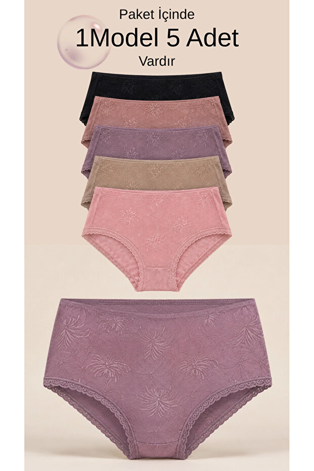 Lace Front High Waist Women's Panties