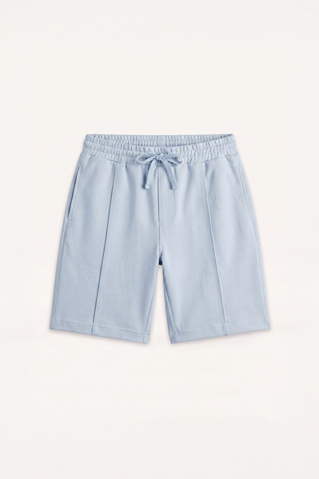 Elastic Waist Front Seam Detailed Relax Fit Shorts I3695Ax26Hs