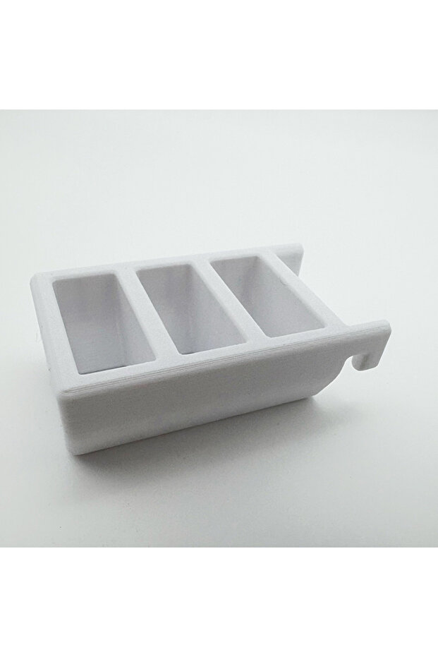 White Scissors & Pliers Storage Rack 3-Grids Simple Pegboard Storage Accessories, Suitable For Garag