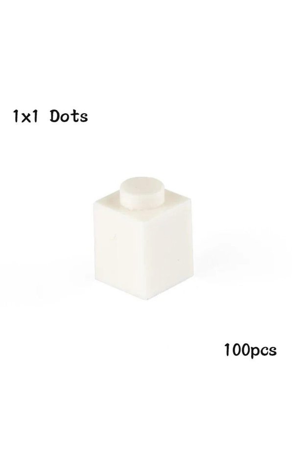 3005-White 100pcs MOC 1x1 Parts 3005 Brick Compatible Figures Bricks DIY Assmble Building Blocks Par