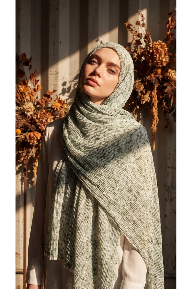 Muslin Spotted Shawl Green