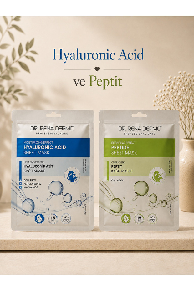 Peptide and Hyaluronic Acid Moisturizing and Anti-Wrinkle Disposable Paper Mask Is Available in a Pack of 1 Piece.