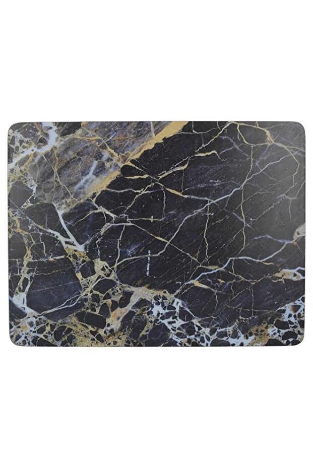 Creative Tops - Navy Marble Set of 6 Standard Medium Placemats, Cork, Navy Blue