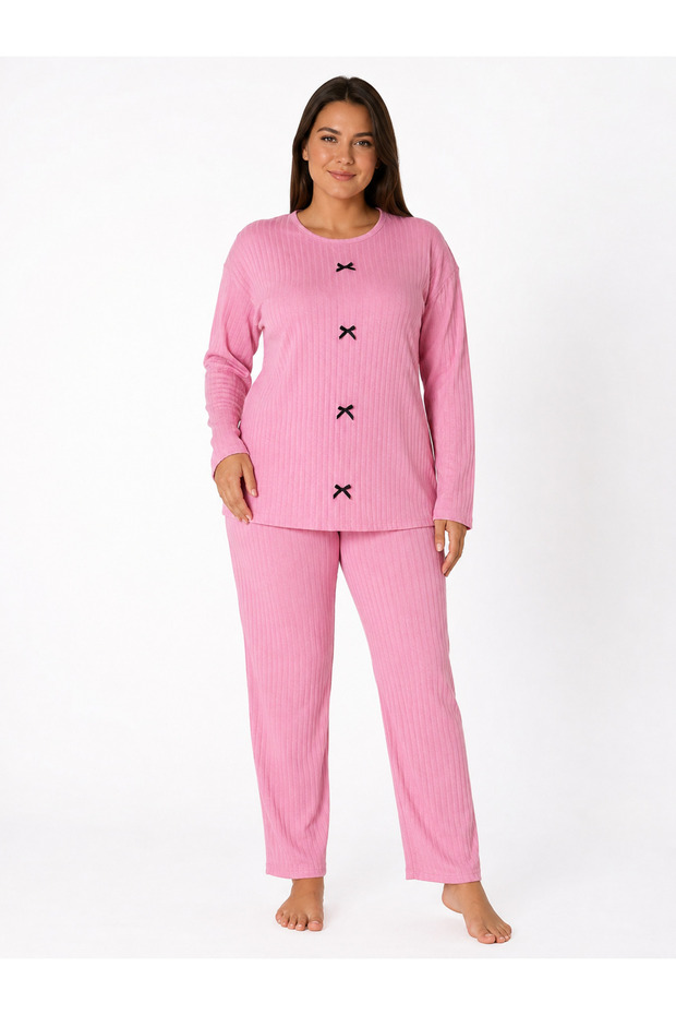 Plus Size Camisole Powder Seasonal Pajama Set