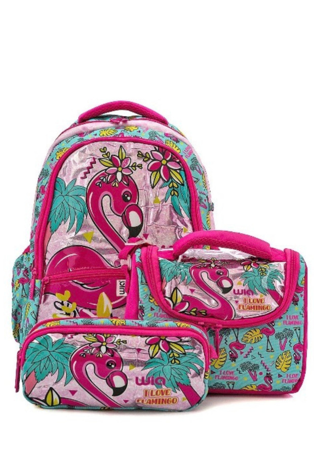 3-Piece School Bag Set Waterproof Bag Thermostat Lunch Bag and 2 Compartment Pen Holder