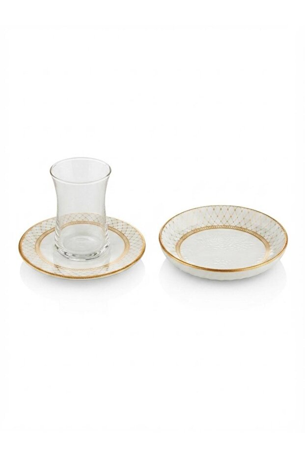 Ceramic Bowl Tea Set / Snack Set 18 Pieces for 6 People