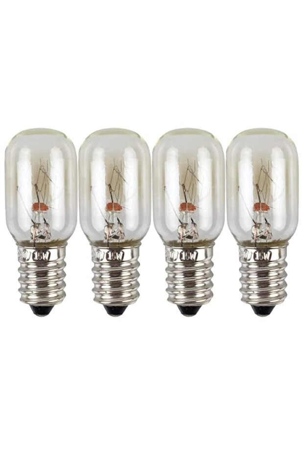 OSALADI 4Pcs Oven Light Bulb E14 15W Durable Incandescent Bulb Mini Screw Bulb for Microwave Stove Refrigerator, 2700K, Warm White