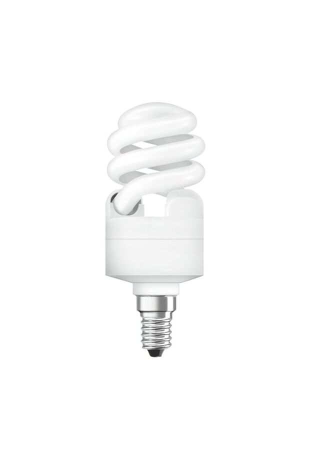 Osram 12W Dulux Mini Twist Energy Saver Bulb E14 Base 6500K 650lm