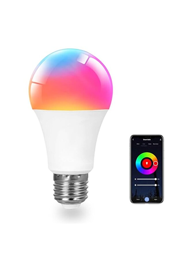 Smart Light Bulbs, A19 E27 9W 900LM RGB+CCT Dimmable with 16 Million DIY Colours, Voice Control Works with Alexa, Google Assistant with Wifi 2.4G, No Hub Required (1)