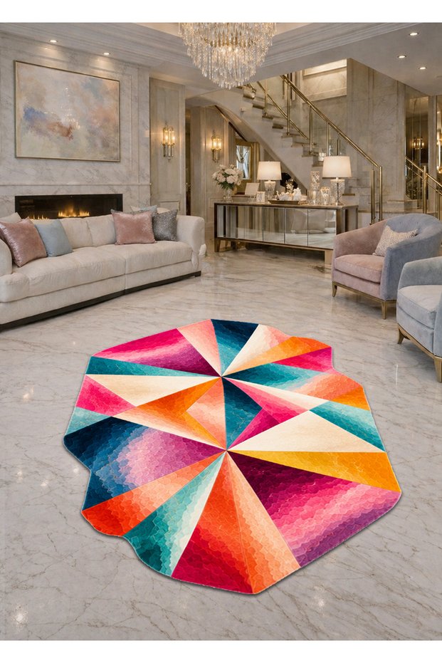Sdt Mixed Patterned Modern Woven Base Decorative Carpet Sdtamor1487