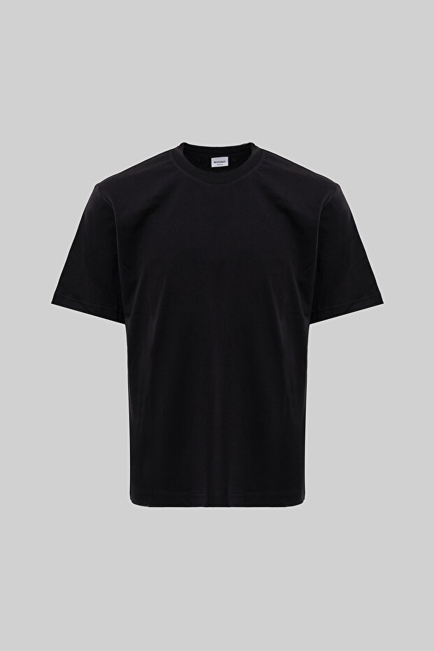 Men's Basic Relaxed Slim Cotton T-Shirt Black