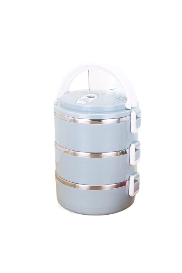 Thermal Bento Lunch Box Set for Kids & Adults, 3 Stackable Microwaveable Containers