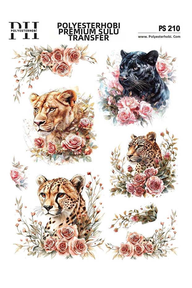 Premium Water Transfer 25X35 cm Tiger Patterned Ps 210