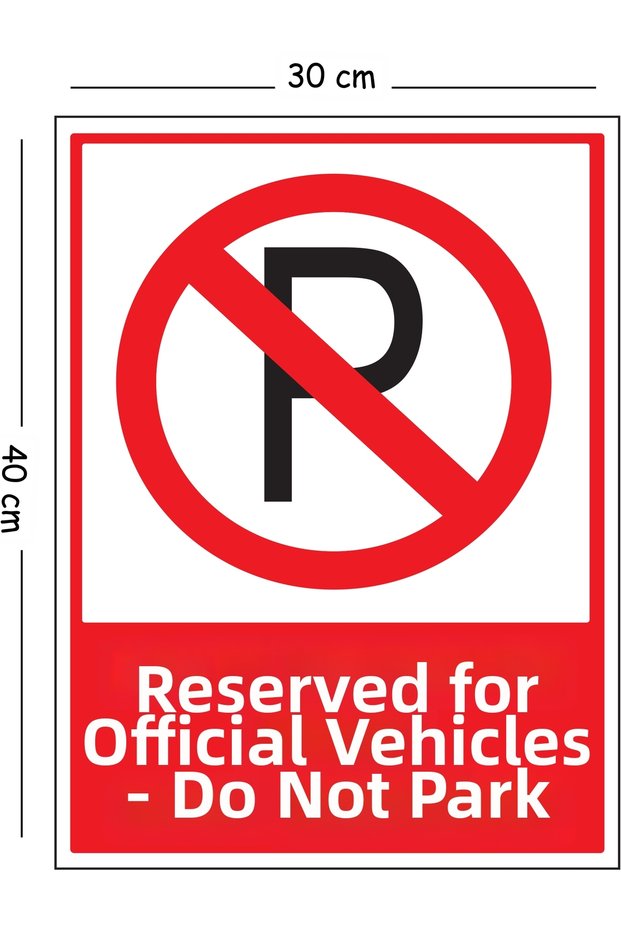 Metal Officially Property of Vehicles Do Not Park 30X40 cm A3 Warning Work Safety Sign