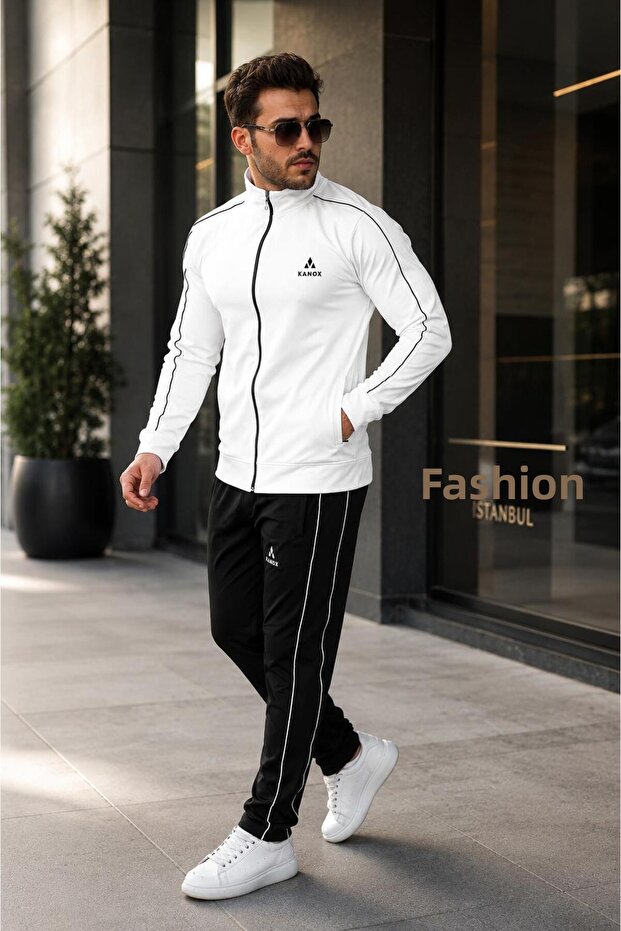 New Season Men's Diving Tracksuit Set White