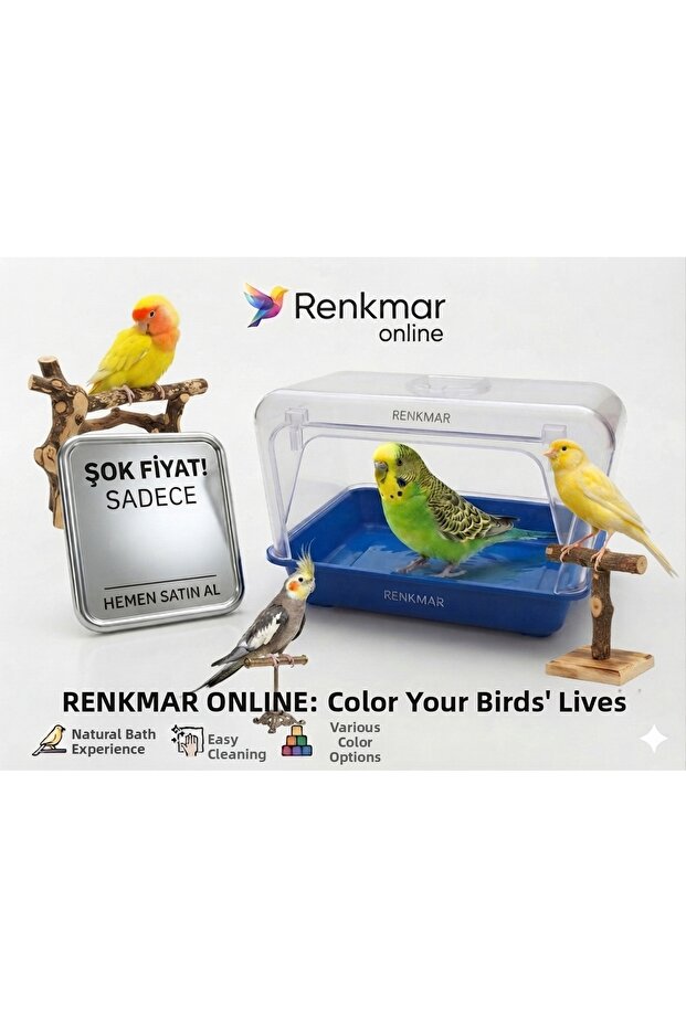 Bird Bath Sultan Cennet Muhabbet Width 25 Cm*20*20Cm