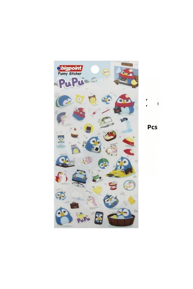 Penguin Pupu Stickers X 15 Pieces