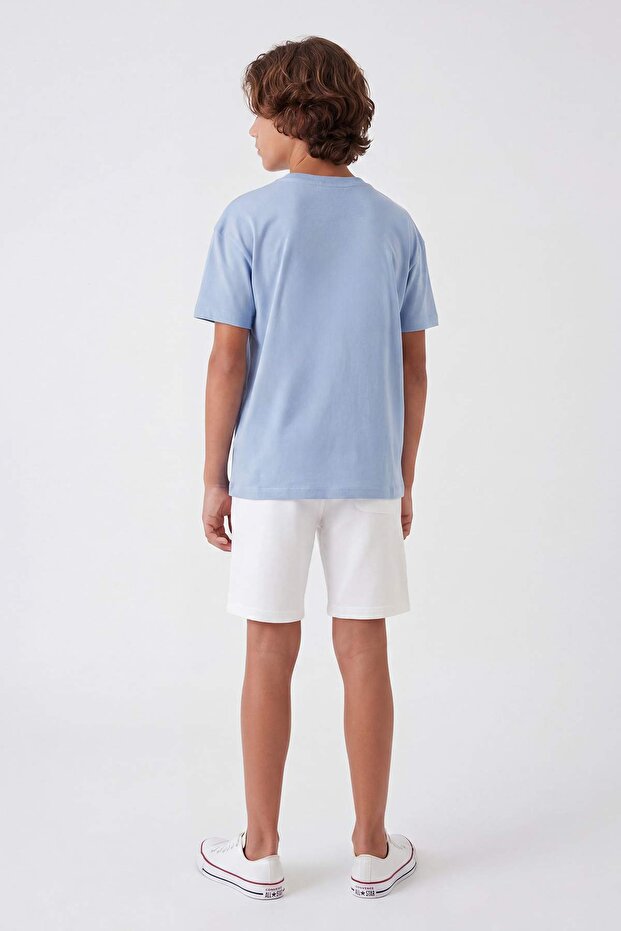 Mavi Baskılı Örme Erkek Çocuk T-Shirt TKDSS26TS00070 - 3