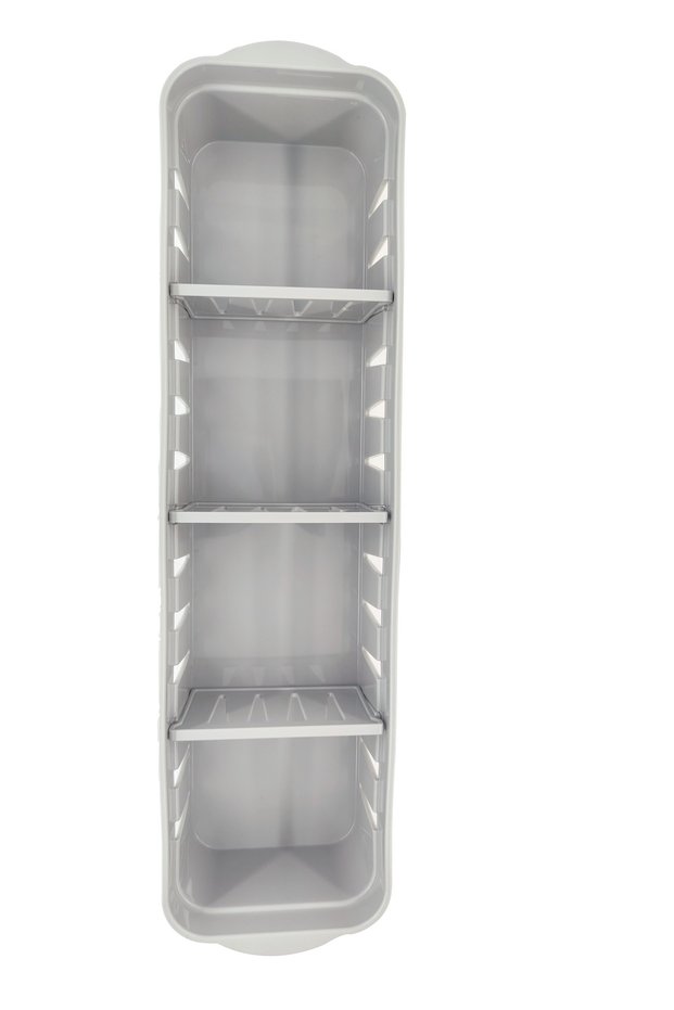 4-Compartment Drawer Adjustable Sock Organizer Small Size Gray Color 1 Piece