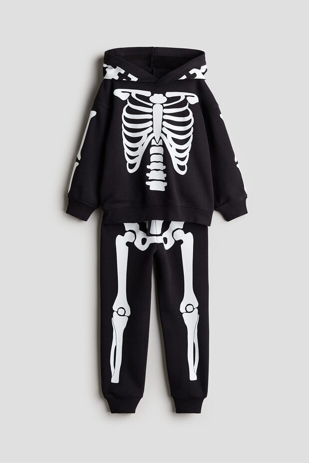 2 Parçalı Baskılı Sweatshirt Set