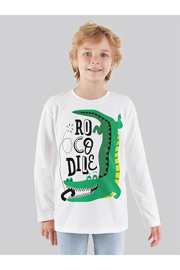 Boy's Long Sleeve Crocodile T-shirt