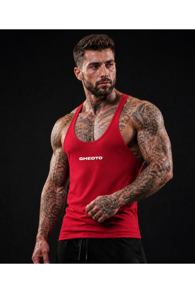 Logo Gym Fitness Tank Top Athlete's Tank Top [Red]