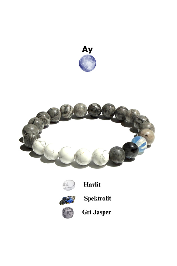 Moon Natural Stone Bracelet