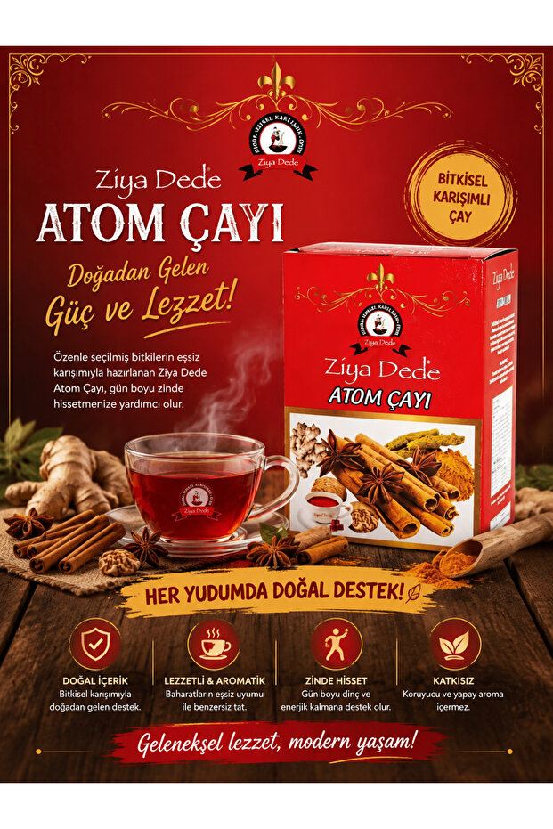 Ziya Dede Atom Çayı 150 Gr (1 Kutu) - 1