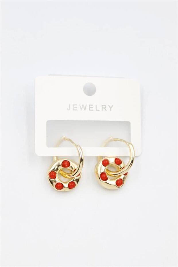 Hoop Earrings - Red