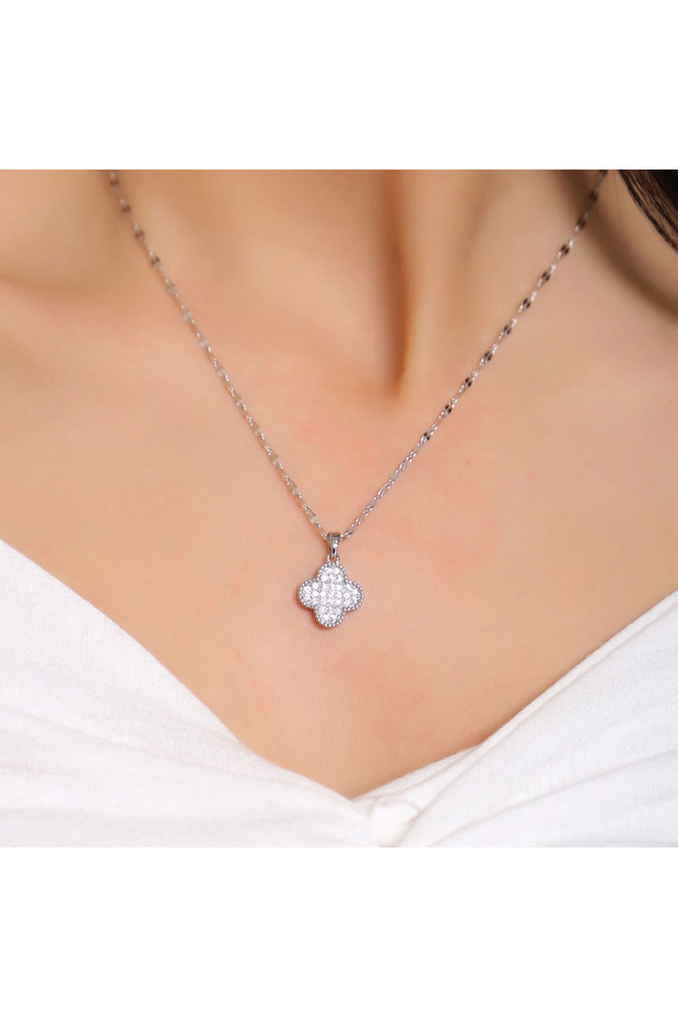 Steel Necklace Silver3