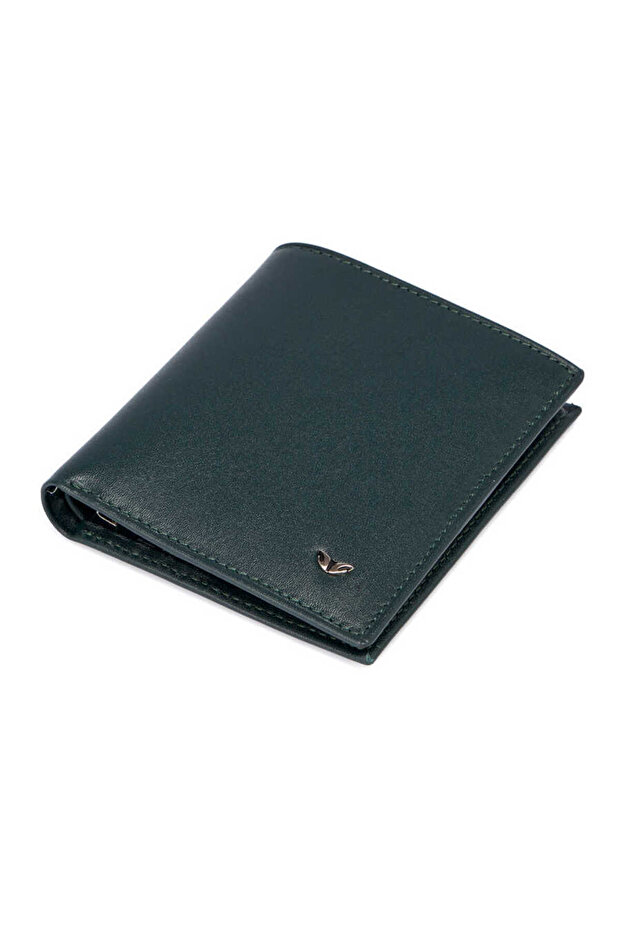 Green Genuine Leather Men's Wallet - S1Ce00001500-P1G