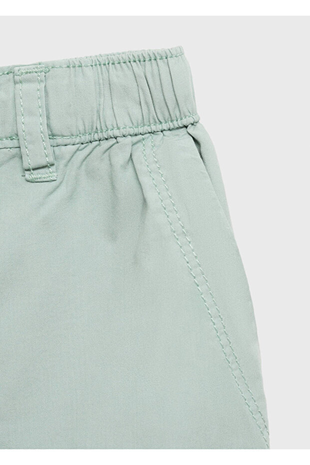 Beli lastikli bermuda şort - 5