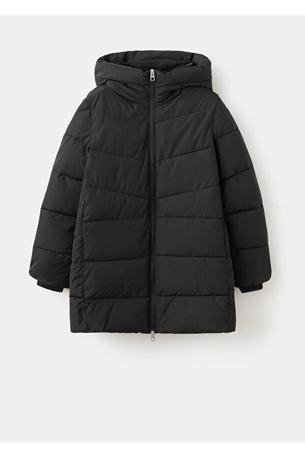 Kapüşonlu kapitone anorak - 3
