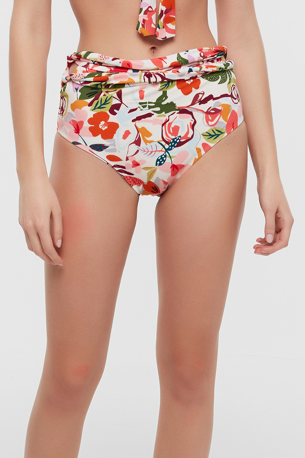 Partea de jos de bikini multicoloră la modă înaltă - 1