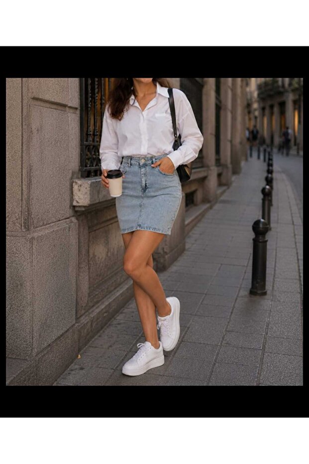 Lycra Stretchy Plain Basic Skirt