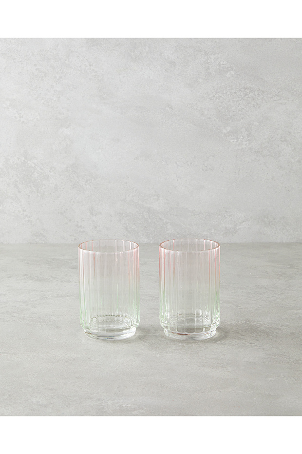 Glimmer Glass 2-Piece Glass Set 330 ml Pink - Green
