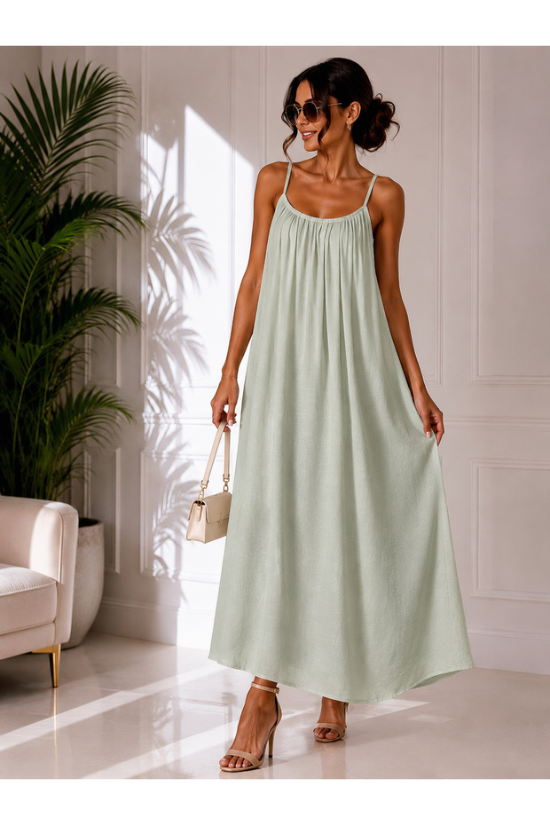 Summer Modal Fabric Comfortable Fit Dress with Straps