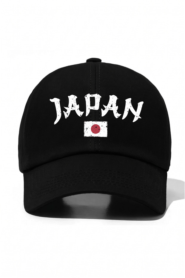 Japan Printed Black Snapback Hat - 1
