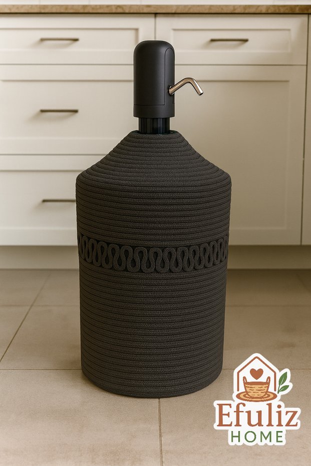 Jute Straw Look Bottle Cover, Stylish and Natural Water Dispenser Cover Basket
