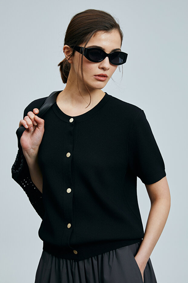 Lugano Women's Rayon Cardigan Black