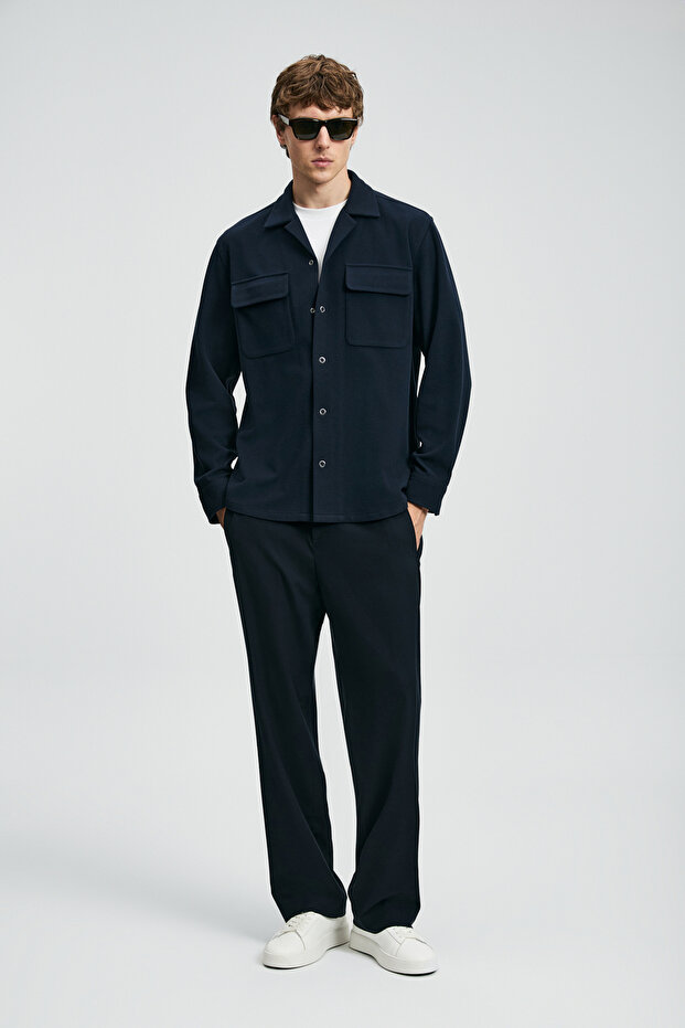 Ador Erkek Basic Gömlek Regular Fit Lacivert - 2
